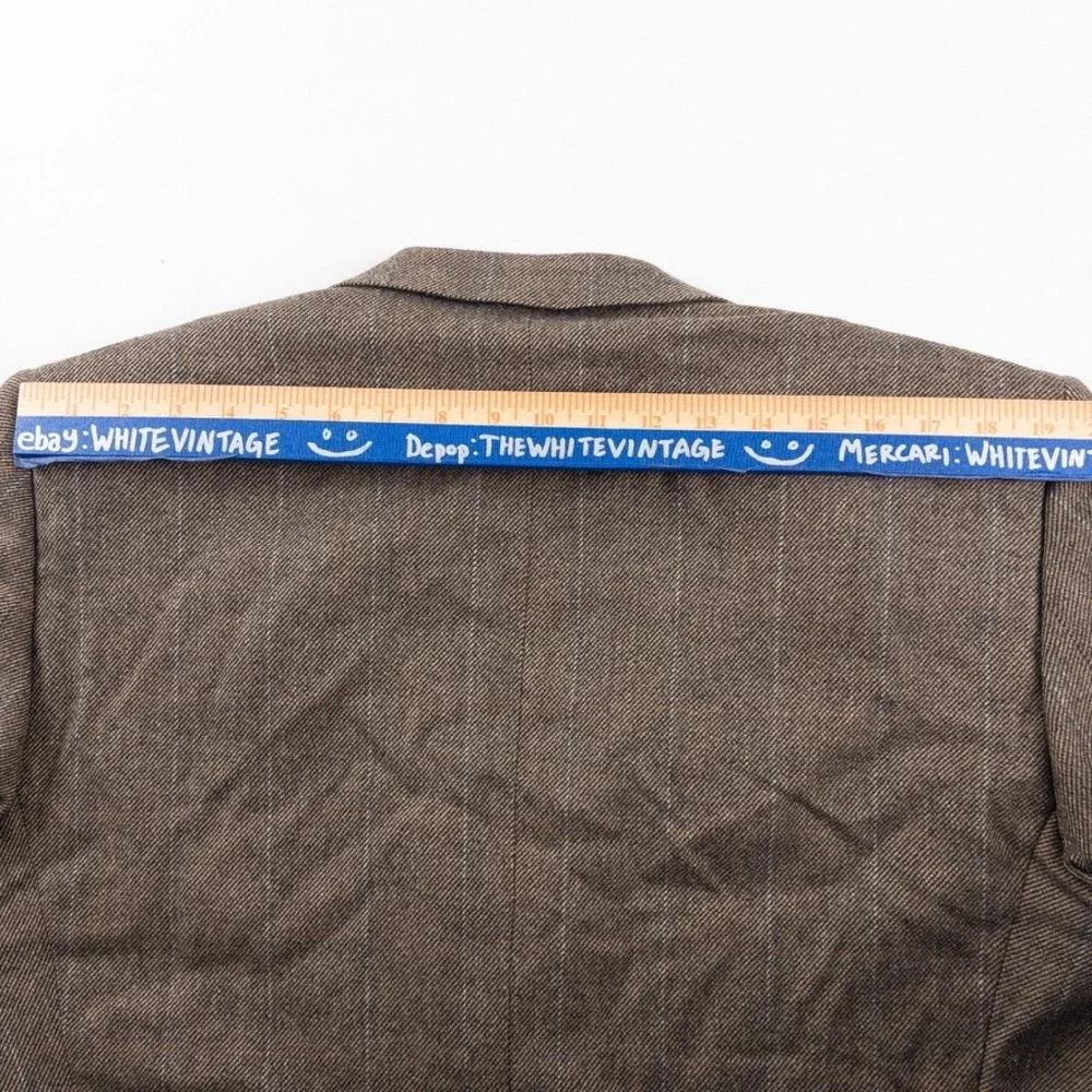 Ermenegildo Zegna Sport Coat Mens 46R Brown Wool Tweed‎ Blazer Italian Designer